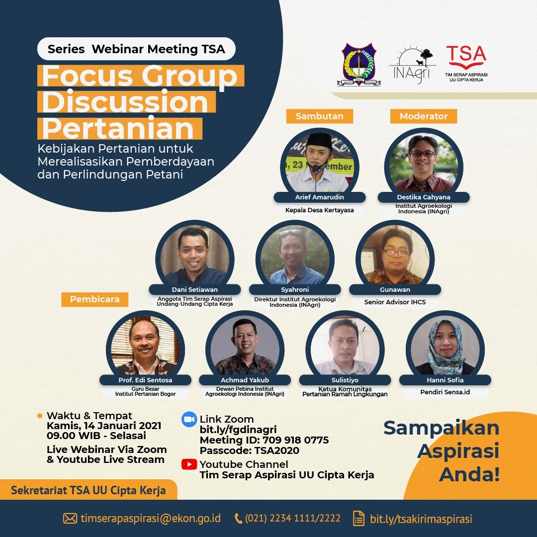 PEMDES KERTAYASA BEKERJA SAMA DENGAN INAGRI DAN TIM SERAP ASPIRASI KEMENKO PEREKONOMIAN MENGADAKAN DIALOG DAN SERAP ASPIRASI